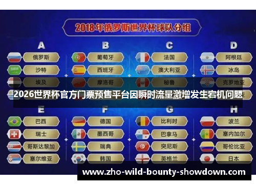 2026世界杯官方门票预售平台因瞬时流量激增发生宕机问题